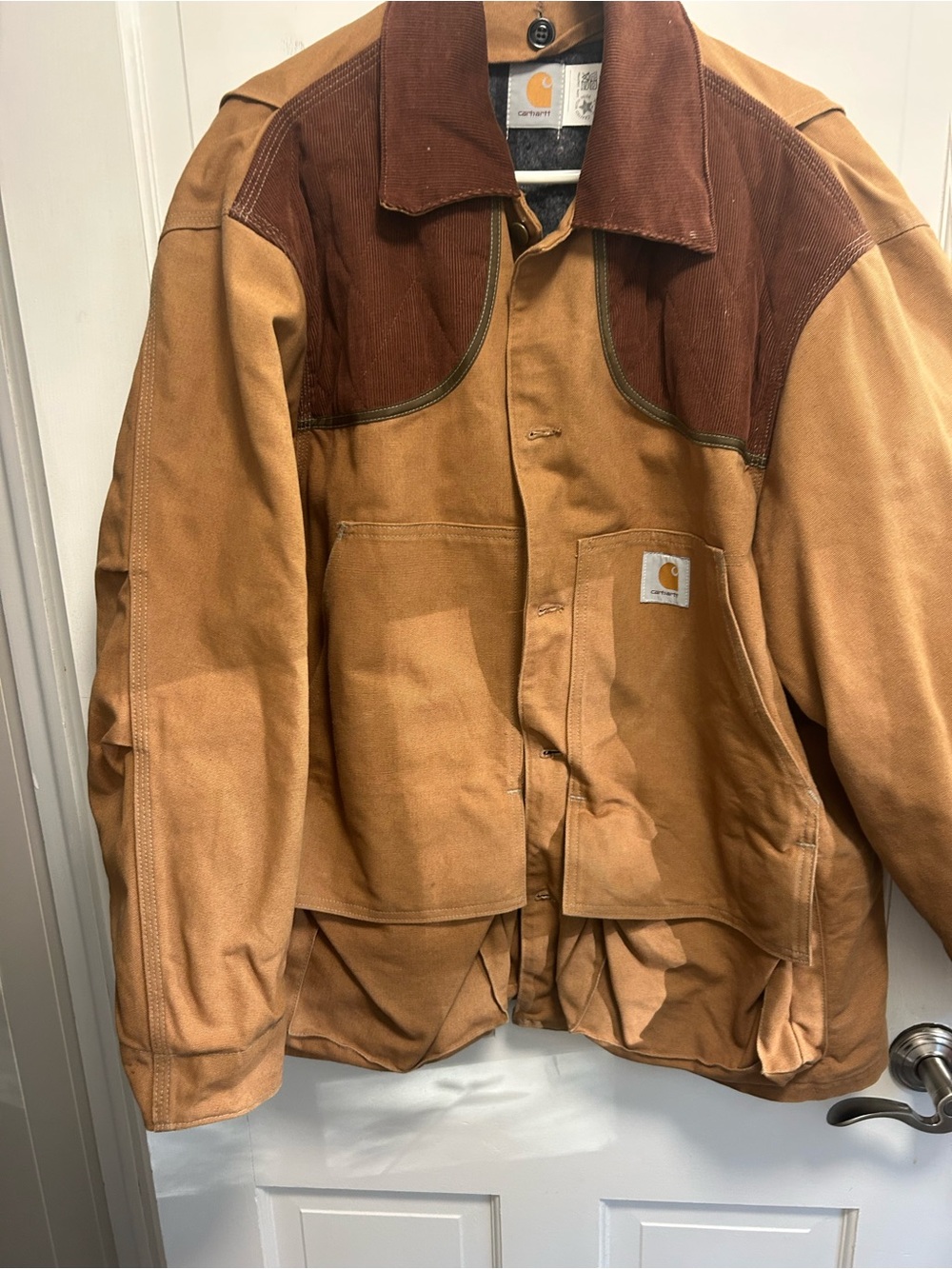 Vintage Carhartt Men’s Brown Duck Canvas Work Jacket - Tan/Brown